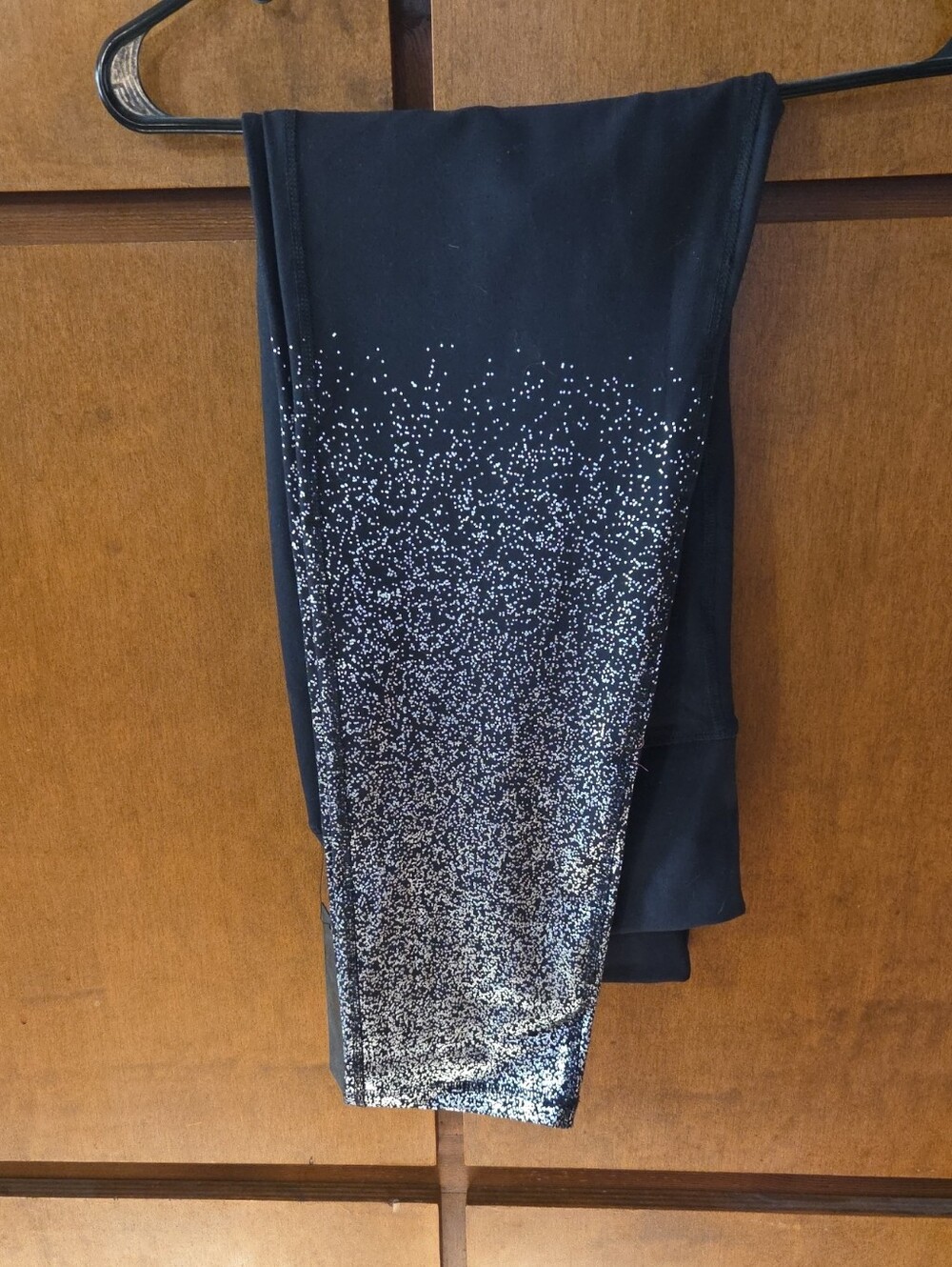Mono B Black Skirt with Silver Glitter Ombre